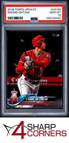 2018 TOPPS UPDATE #US189 SHOHEI OHTANI RC ANGELS PSA 10