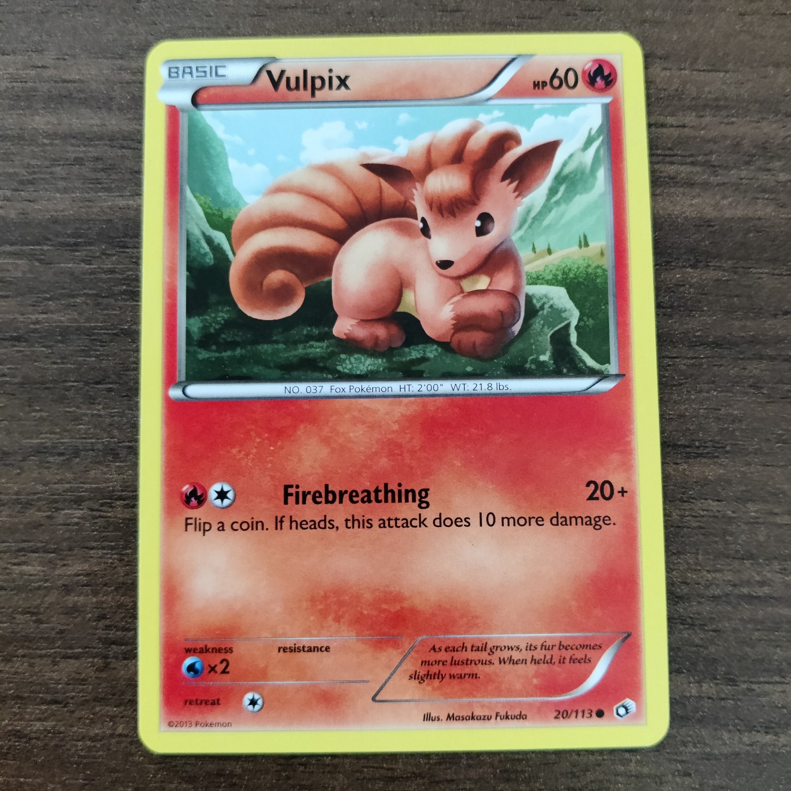 Vulpix 20/113 - LP BW Legendary Treasures - 2013 Common Pokemon TCG Card