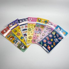 Sanrio Hello Kitty Sticker Set 7pcs Retro Glitter Silver Hollow Epoxy