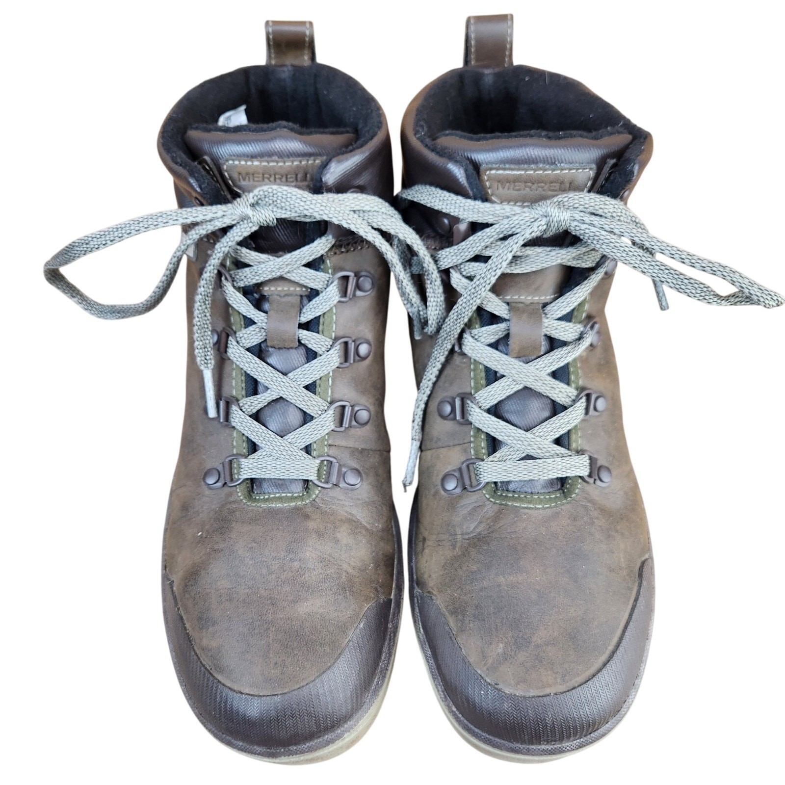 Stivali impermeabili Merrell Turku Trek J23627 nero ardesia uomo 9 marroni casual usati in ottime condizioni