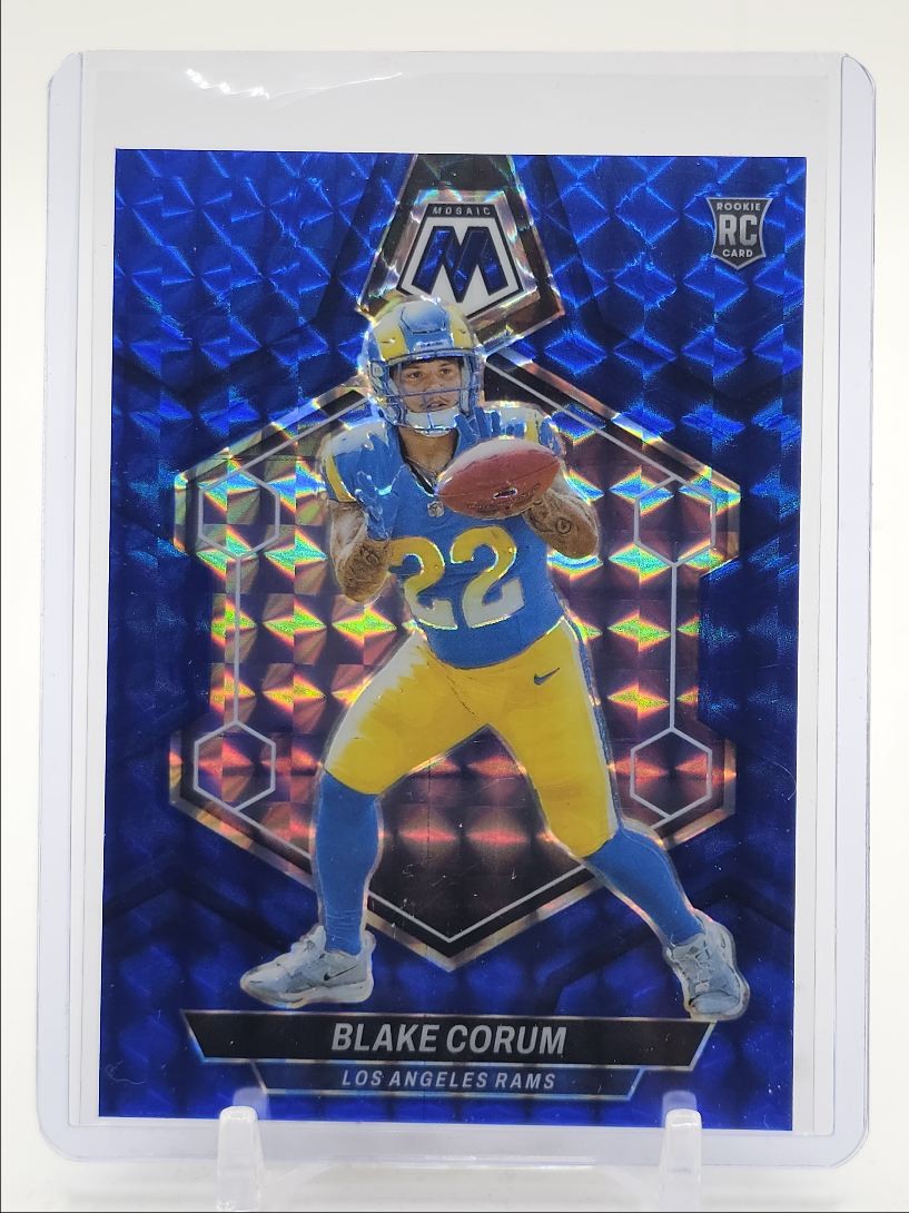 BLAKE CORUM 2024 MOSAIC ROOKIE BLUE MOSAIC PRIZM RAMS #368 RC /99 Q5775