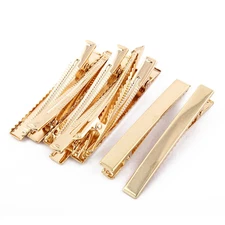 Duckbill   Hair Clips Hairclip Hairpins Barrette Gold Tone 8cm Long 8pcs
