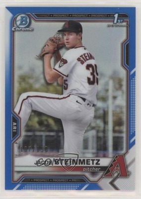 2021 Bowman Draft Chrome Blue Refractor 107/150 Jacob Steinmetz #BDC-83 n1u