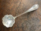 Antique Sterling INTERNATIONAL CAMBRIDGE 1899 Gravy Sauce Ladle Mono Bead Edge