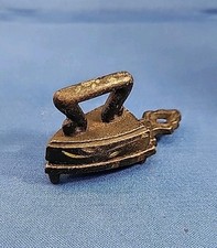 Vintage Mini Dolll Size Iron 1.75" Trivet 3" Set Pre Owned Good Condition