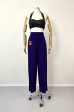 Deadstock 1980s Missoni Purple Wool Mink Blend High Waisted Pants New Old Stock