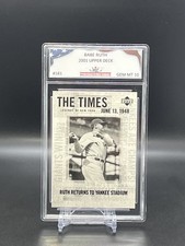 2001 Upper Deck Legends of New York - The Times Babe Ruth #181 Graded 10! *BNB*