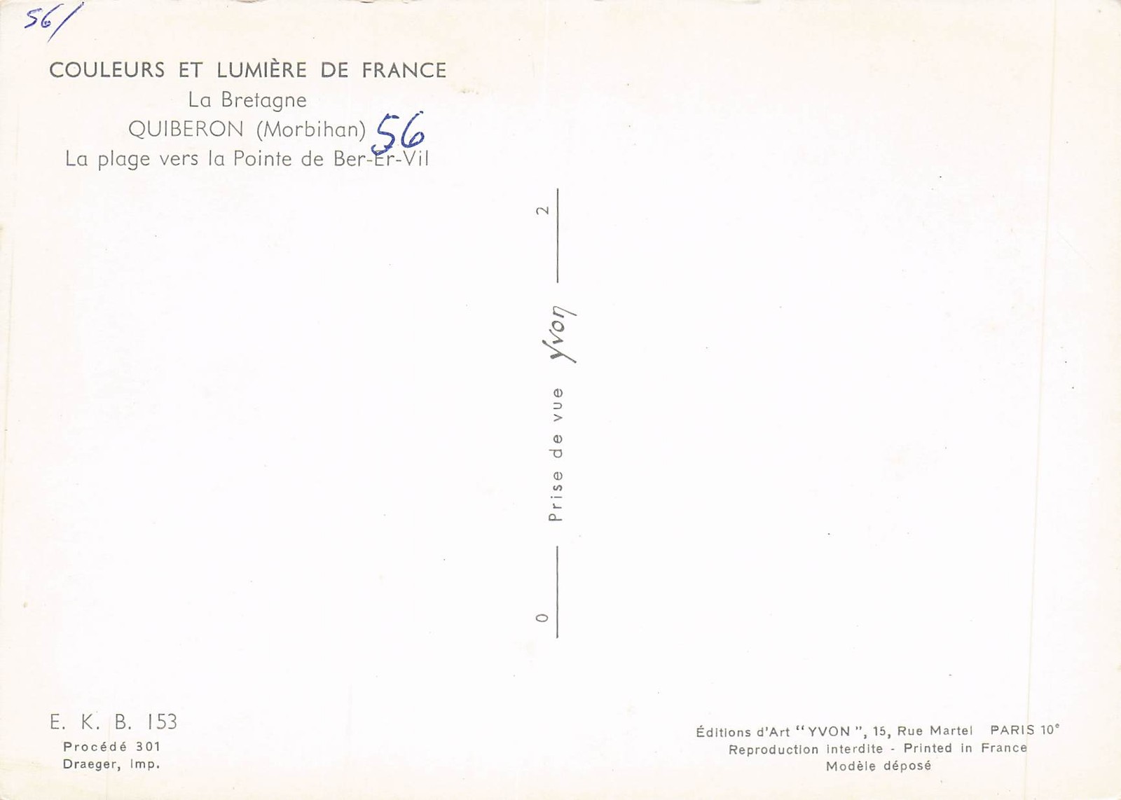 56 QUIBERON LA PLAGE VERS LA POINTE DE BER ER VIL