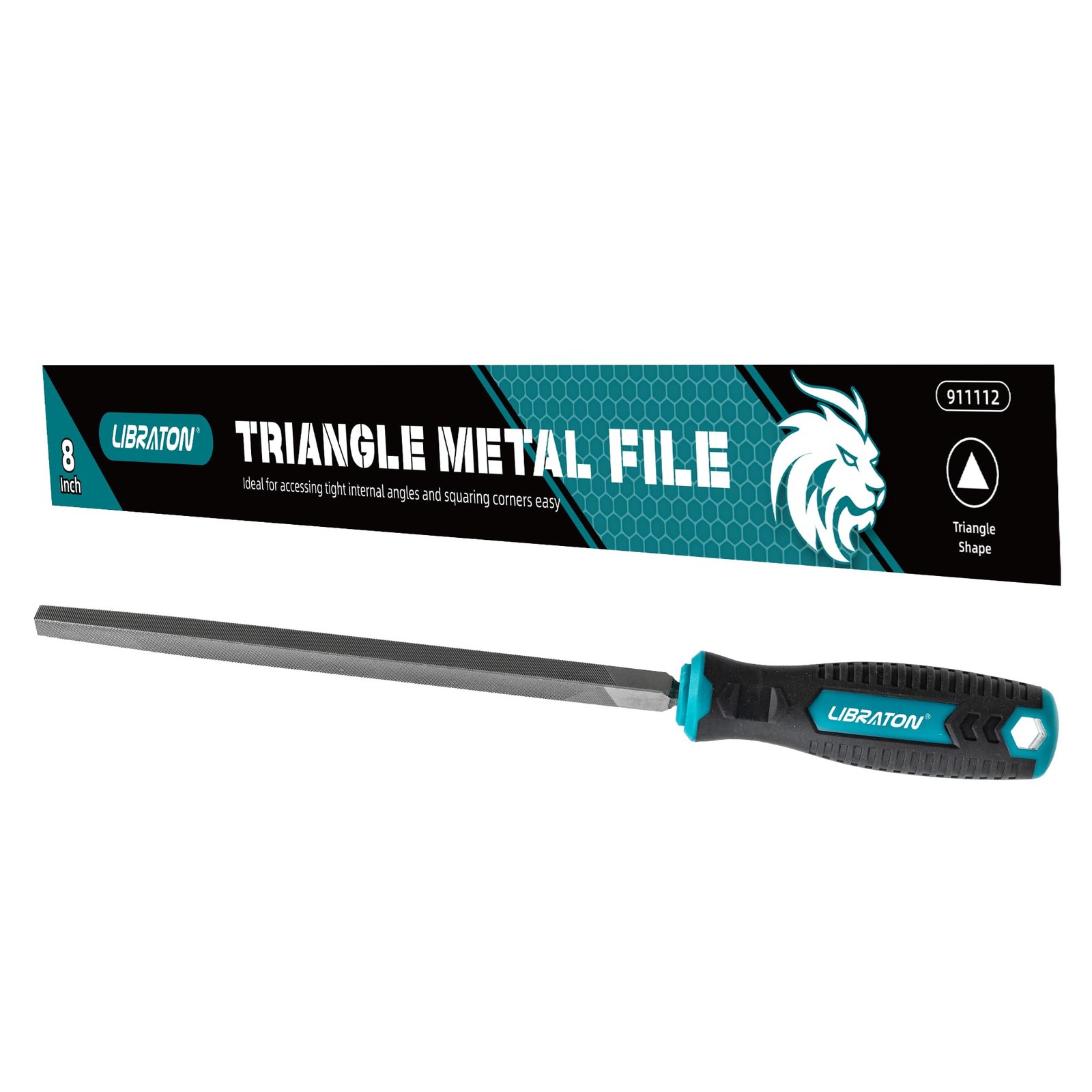 Libraton Lima Triangolare da 200mm, Lima per Metallo, Lima in Acciaio di (C9N)