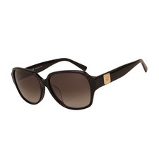 MCM Women's Rectangle Sunglasses MCM675SA-001-58 Black Gold Emboss