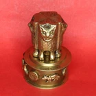 Indian National Emblem Showpiece Handmade Brass Ashok Stambh Ashoka Pillar Idol