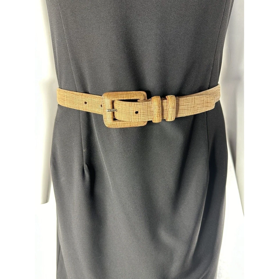 WCM New York Womens Tan Italian Calfskin Leather Belt Size Small Made in USA - Image 2 of 4