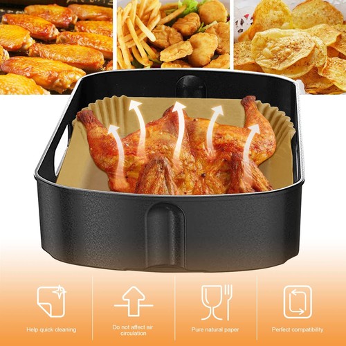 Disposable Air Fryer Liner, 200Pcs Parchment Paper for Ninja/COSORI/Gourmia/P... - Picture 3 of 4