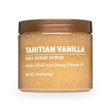 Tahitian Vanilla Shea Sugar Scrub Exfoliating Body Scrub Moisturizing 18 oz