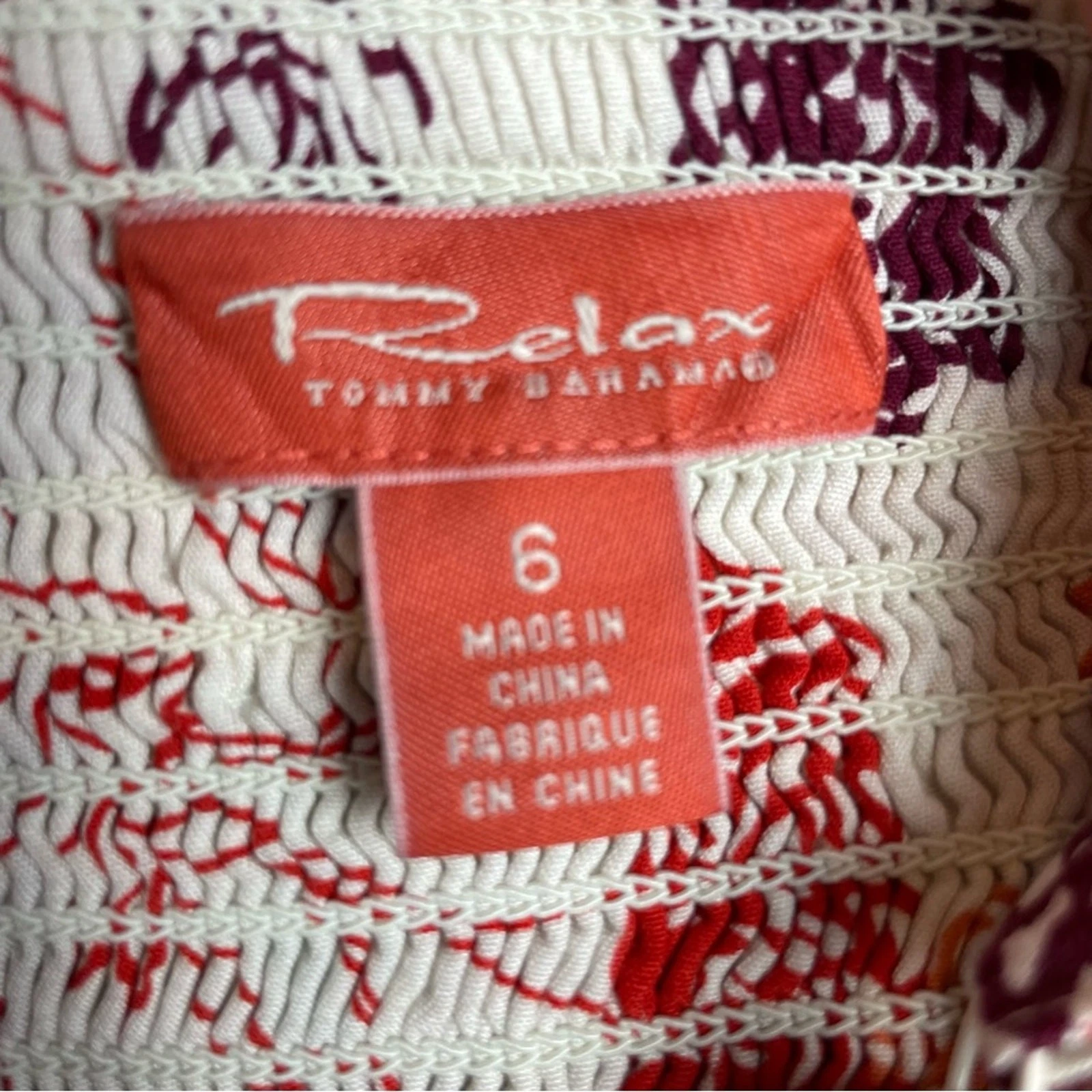 OFF WHITE Abito Tommy Bahama bianco sporco arancione marrone floreale 6