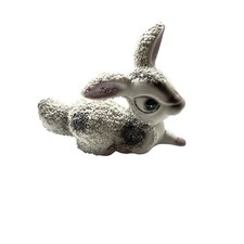 Vintage Anthropomorphic Frosted Sugar Bunny Rabbit Figurine Easter Texture Japan