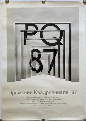 Original Vintage Poster PRAG VIERRENNIAL - FESTIVAL - THEATER - DESIGN - 1987