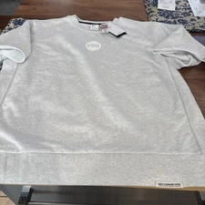 MENS NIKE DRIFIT Penn State PSU Football 1/2 SLEEVE Sweatshirt LARGE L GRAY NWT