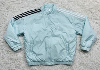 Adidas x Peloton Women's Bomber Jacket L Blue Capable of Greatness Full Zip Coat