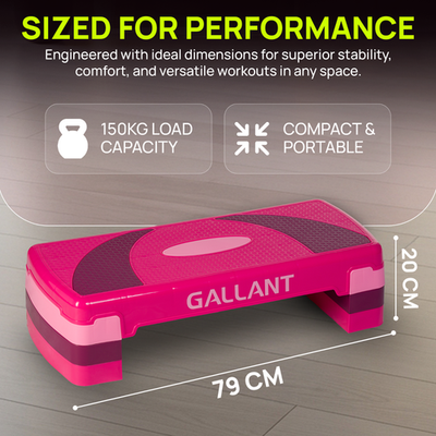Piattaforma Step Aerobica Regolabile A 2 Alzate – Attrezzo Fitness Multiuso Per Allenamento Completo