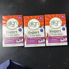 Align Yogurt Coated Probiotic Fruit Bites Apple-Blueberry EXP 1/2026 - Lot of 3