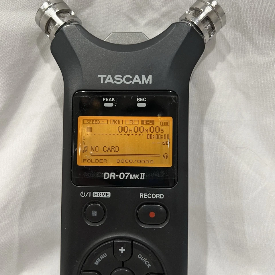 Black TASCAM DR-07MKII Linear PCMRecorder, 24-bit 96kHz - Image 2 of 4