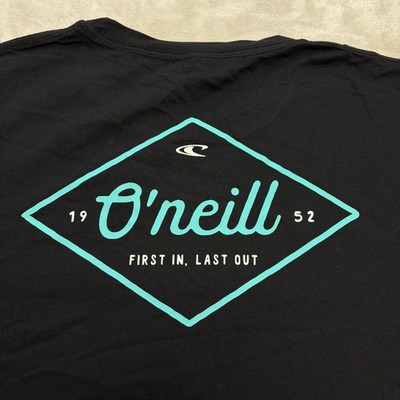 O NEILL Mens Surfing First In Last Out CA  T SHIRT Sz XXL NWT Surf Tee Black