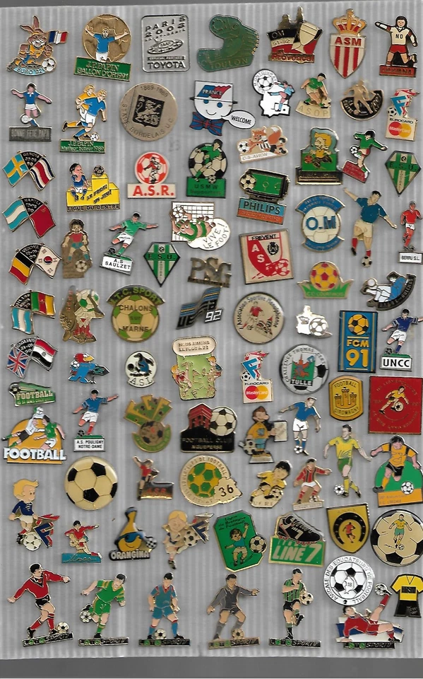 lot de 83 pin's football (om,jp pain,psg,coupe du monde........) - Photo 1/1