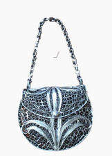 Filigree Chatelaine Purse Silver Tone