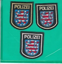 Turyngia - 3 różne odznaki na rękawie - stary, zielony mundur (1992) -przestarzały