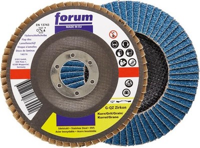 FO­RUM Schleifmoptel­ler 12 Grad 125mm K 40 gew. Pack mit 10 Stück