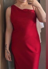 Zara Red Satin Dress Size L