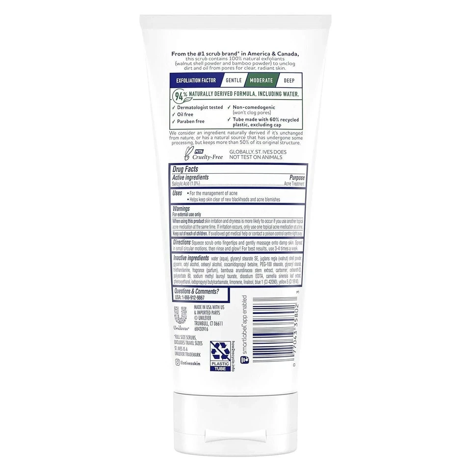 St. Ives Blackhead Clearing Face Scrub Clears Blackheads & Unclogs Pores... - Image 2 of 4