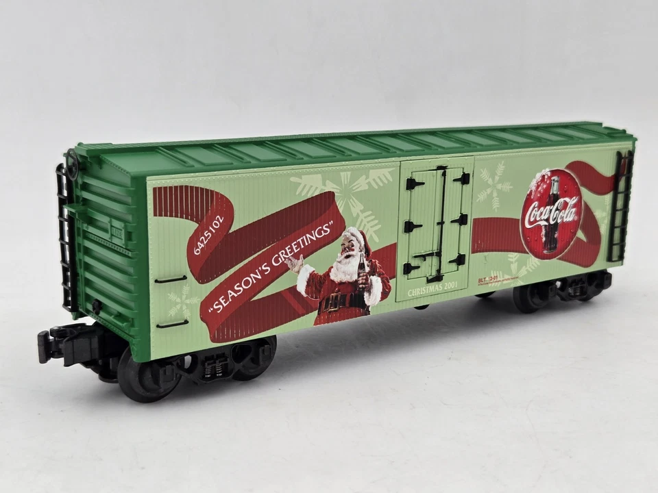 K-Line K642-5102 Coca-Cola Christmas Wood Sided Reefer Car - 2001 - New - O - Image 3 of 4