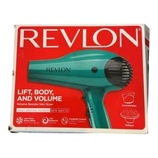 Revlon Volume Booster Hair Dryer | 1875W for Voluminous Lift and Body, (Green)