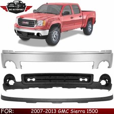 Front Bumper Chrome Headlights Assembly Kit For 2007-2013 Gmc Sierra 1500 Front Bumper Chrome Headlights Assembly Kit For 2007-2013 Gmc Sierra 1500