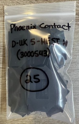 Phoenix Contact D-UK 5-HESI N End Cover, Qty:25, 3000543