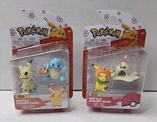 Pokemon Battle Figure Packs - Mimikyu/Squirtle & Pikachu/Sandygast - Read Desc.