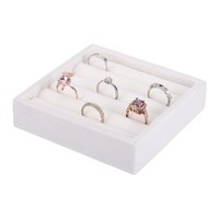 FüR Jewelry Organizer Stapelbare Schmuckschublade Mit Samtfach, Weiß