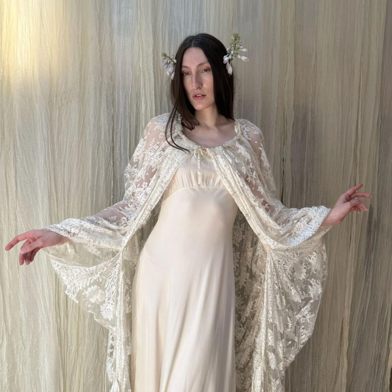 antique lace cocoon cape