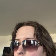 Vintage Deadstock 90s/Y2K Rimless Rectangular Sunglasses Y2K Gradient Lenses USA