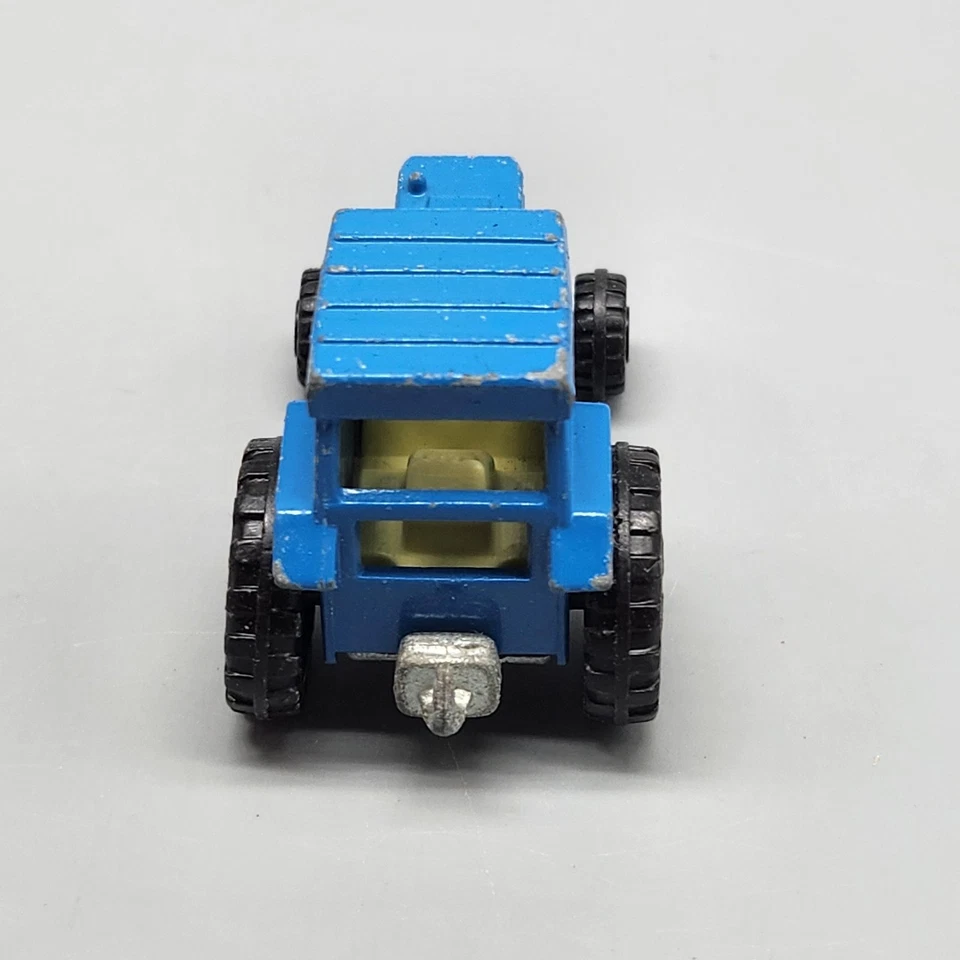 Vintage Matchbox Ford Tractor Diecast Blue Yellow Wheels Farm Toy Vehicle 1970s - Image 2 of 4