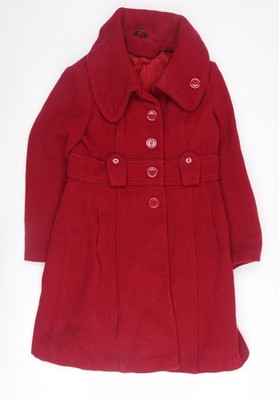 South Damen roter Wollmantel, Größe 12, Herbst/Winter