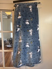 Peanuts Snoopy & Woodstock Dog Print Extra Long Throw Blanket Rare Berkshire New