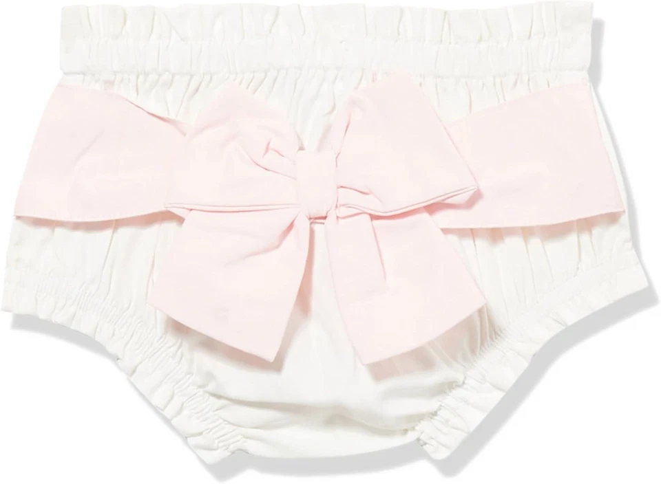 Funda de pañales ligera para bebés niñas con lazo en contraste - 3-6 blanca Foto 4 de 4