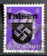 1941 German Stamp Mi:DR 785 - Hitler o/print Talsen 6 rpf used /4869