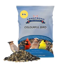 Armstrong Wild Bird Food Colourful Bird Seed Blend for Outdoor Bird Feeders, 8lb