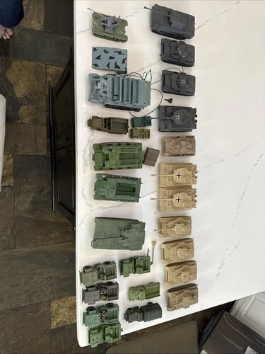 11 CTS German Tanks, Durham Half Track, Marx Half Track Jeeps, AirFix Abbot SP