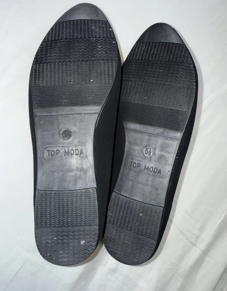 Top Moda Black Flats – Size 5.5 | Classic & Comfy Everyday Shoes - Image 4 of 4