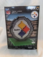 Pittsburgh Steelers NFL FOCO BRXLZ Logo 3-D Puzzle Football New
